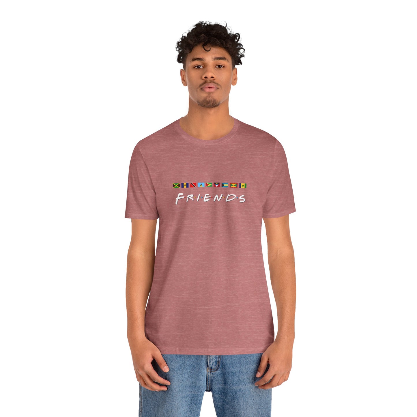 Friends TV Show Font Caribbean Flags T-Shirt | Men's And Women's