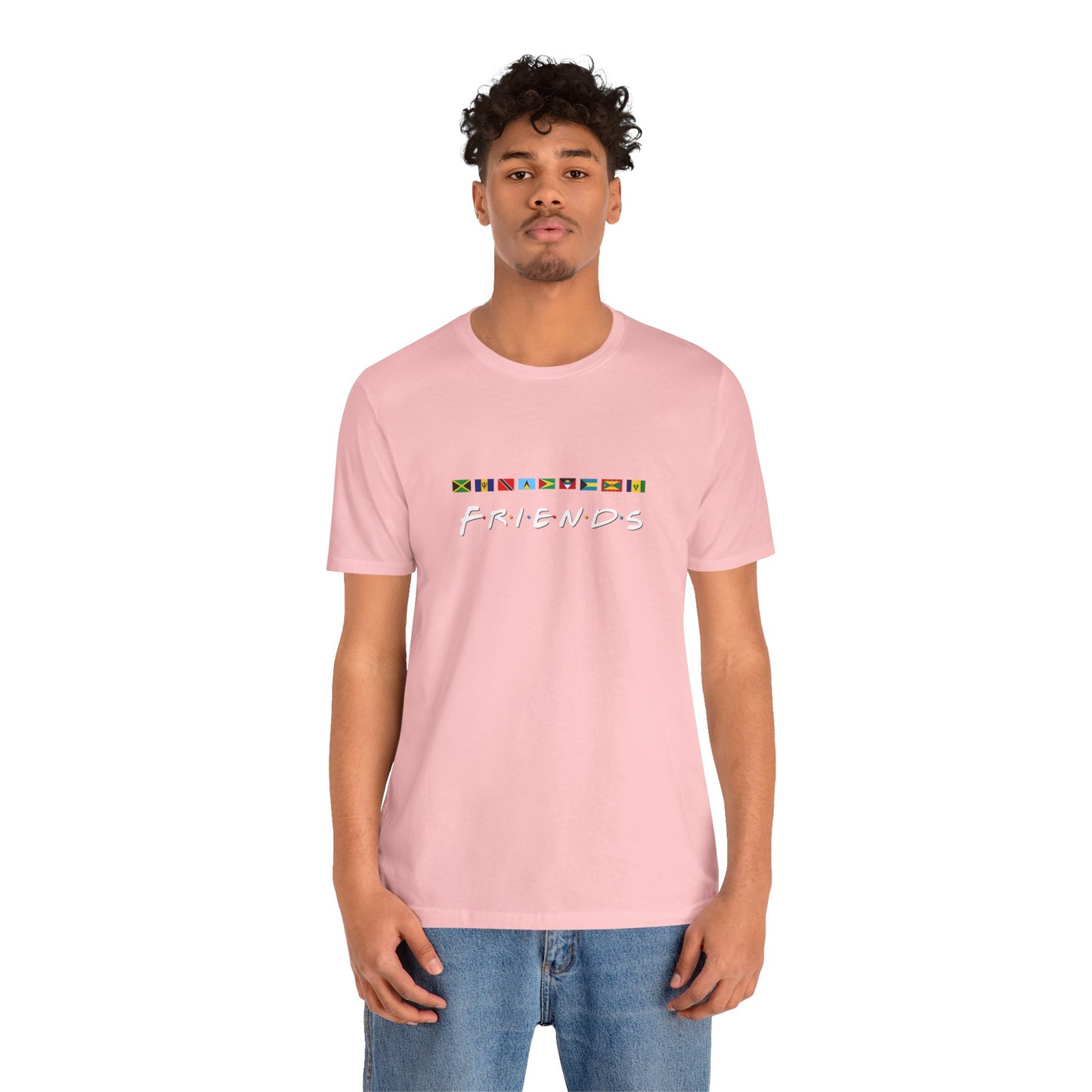 Friends TV Show Font Caribbean Flags T-Shirt | Men's And Women's