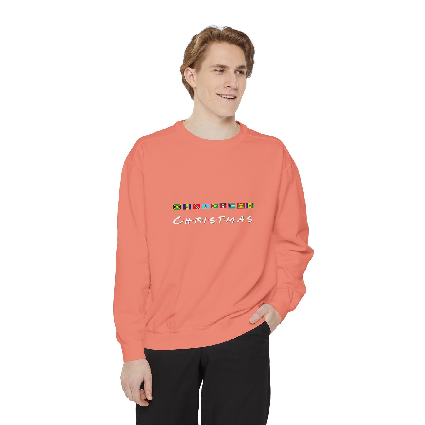 Christmas Caribbean Flags Friends TV Show Font Sweatshirt | Men's And Women's