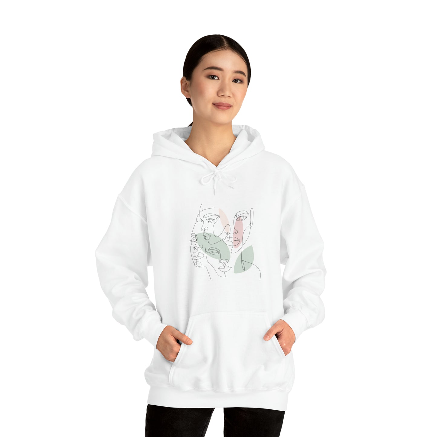 Abstract Art Faces Hoodie | Funny Unisex