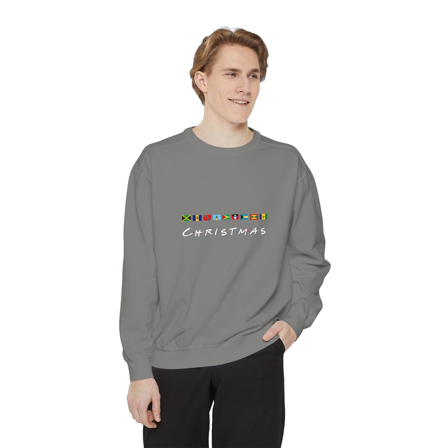 Christmas Caribbean Flags Friends TV Show Font Sweatshirt | Men's And Women's