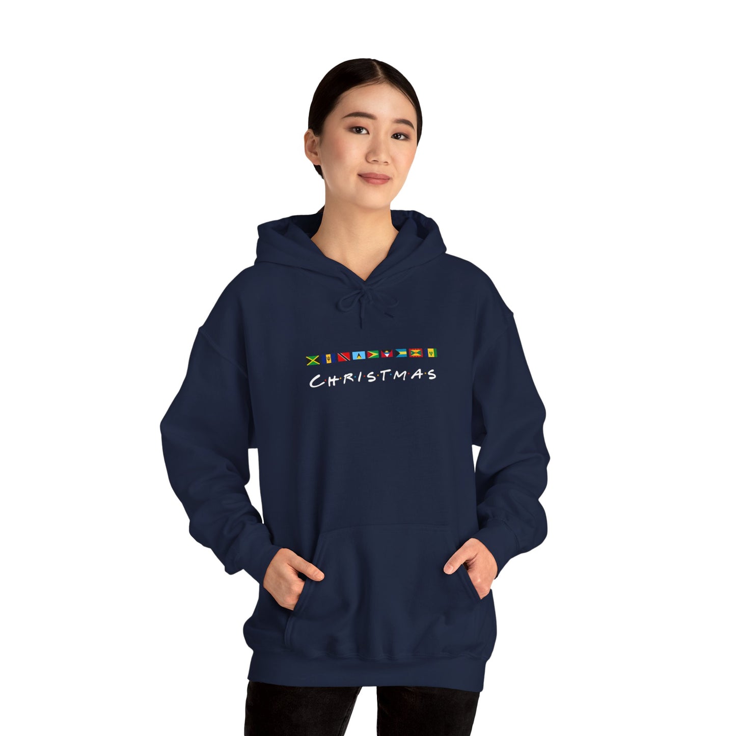 Christmas Caribbean Flags Friends TV Show Font Hoodie | Women and Men