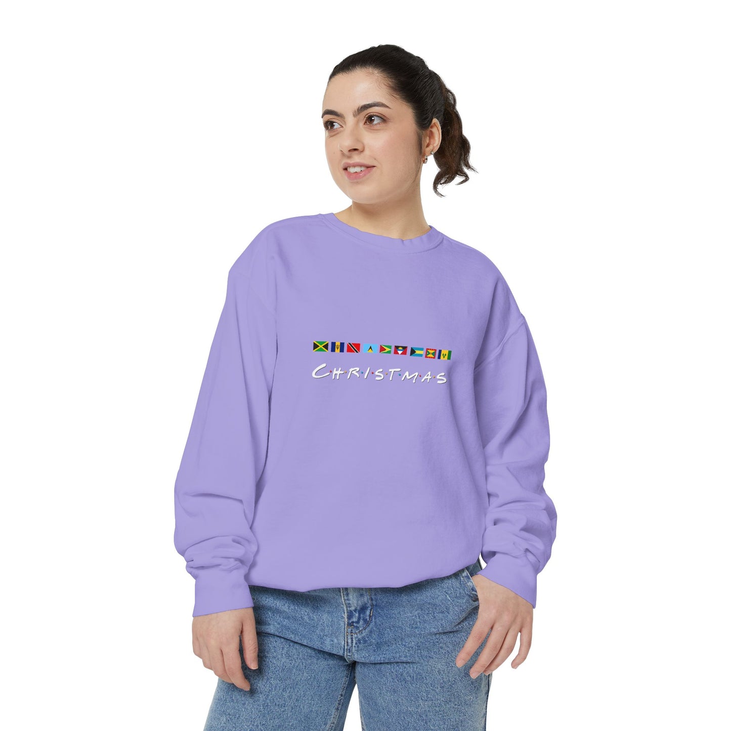 Christmas Caribbean Flags Friends TV Show Font Sweatshirt | Men's And Women's