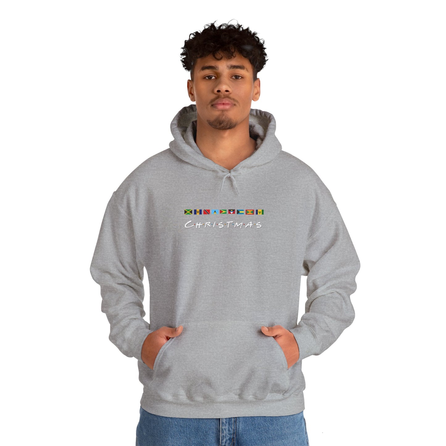 Christmas Caribbean Flags Friends TV Show Font Hoodie | Women and Men