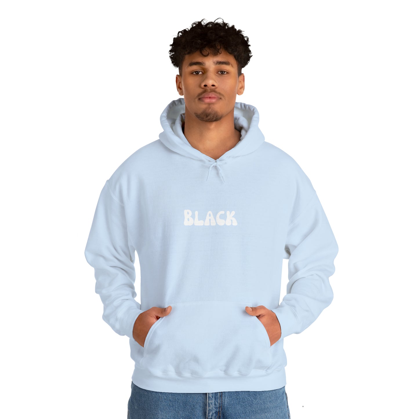 Black Design Hoodie | Funny Unisex Heavy Blend Hooded Sweatshirt