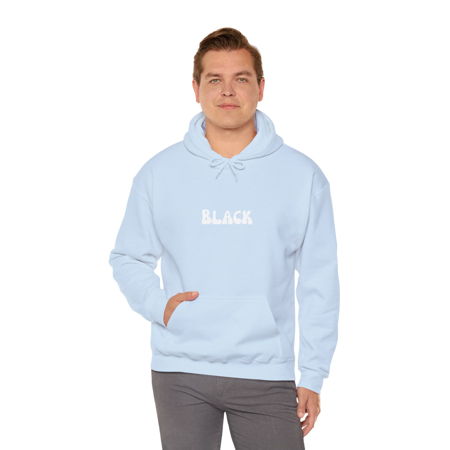 Black Design Hoodie | Funny Unisex Heavy Blend Hooded Sweatshirt