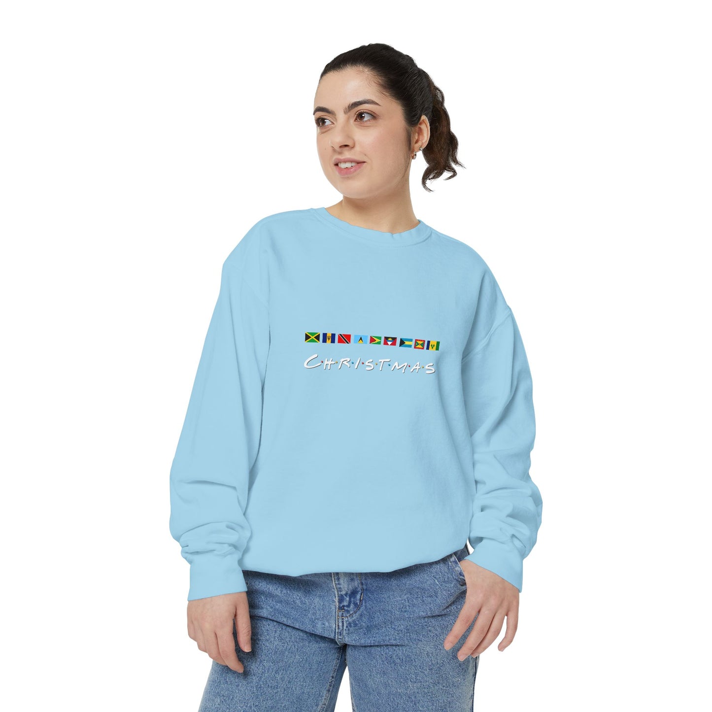 Christmas Caribbean Flags Friends TV Show Font Sweatshirt | Men's And Women's