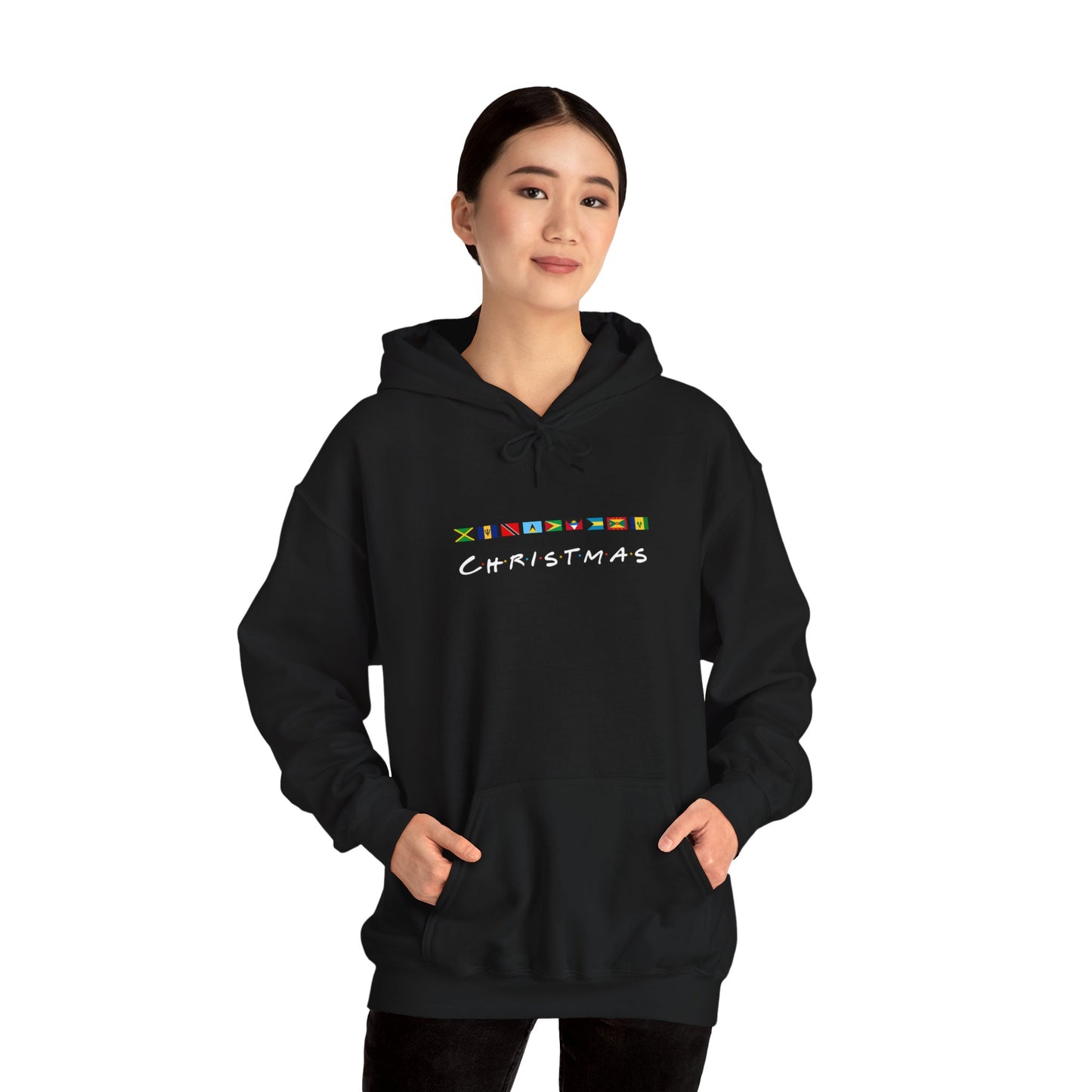 Christmas Caribbean Flags Friends TV Show Font Hoodie | Women and Men