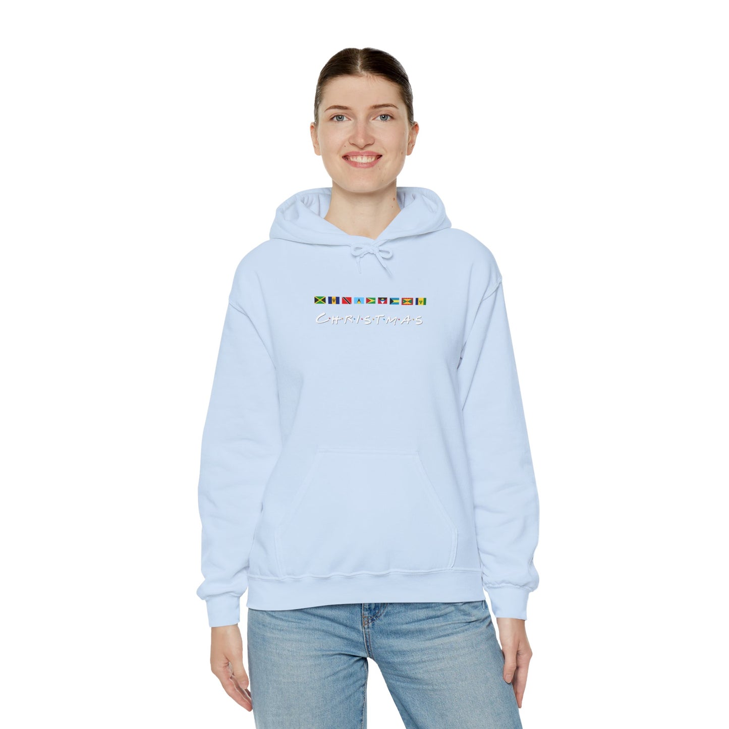 Christmas Caribbean Flags Friends TV Show Font Hoodie | Women and Men