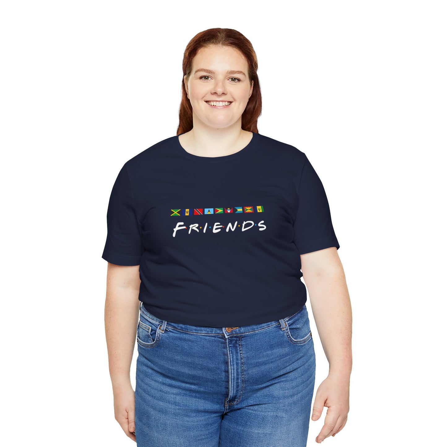 Friends TV Show Font Caribbean Flags T-Shirt | Men's And Women's