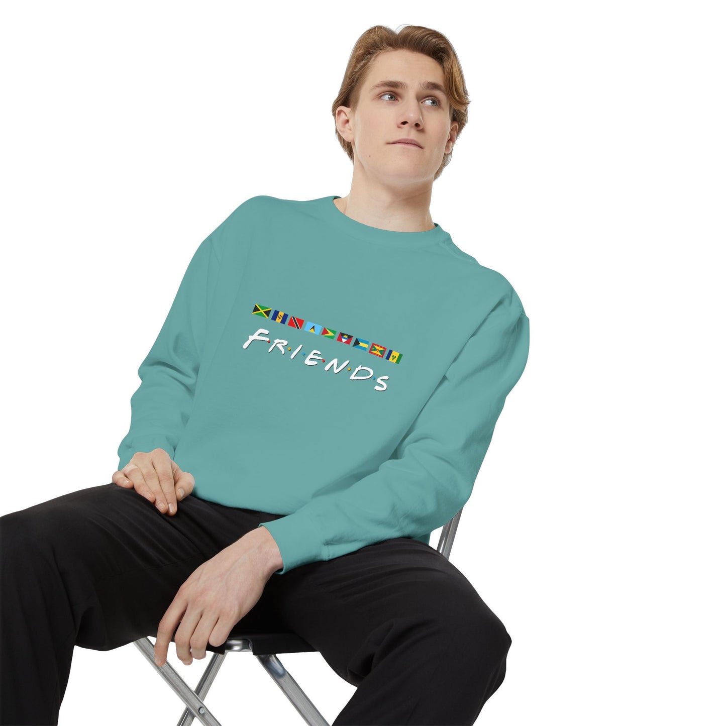 Friends TV Show Font  Caribbean Flags  Sweatshirt | Men's And Women's