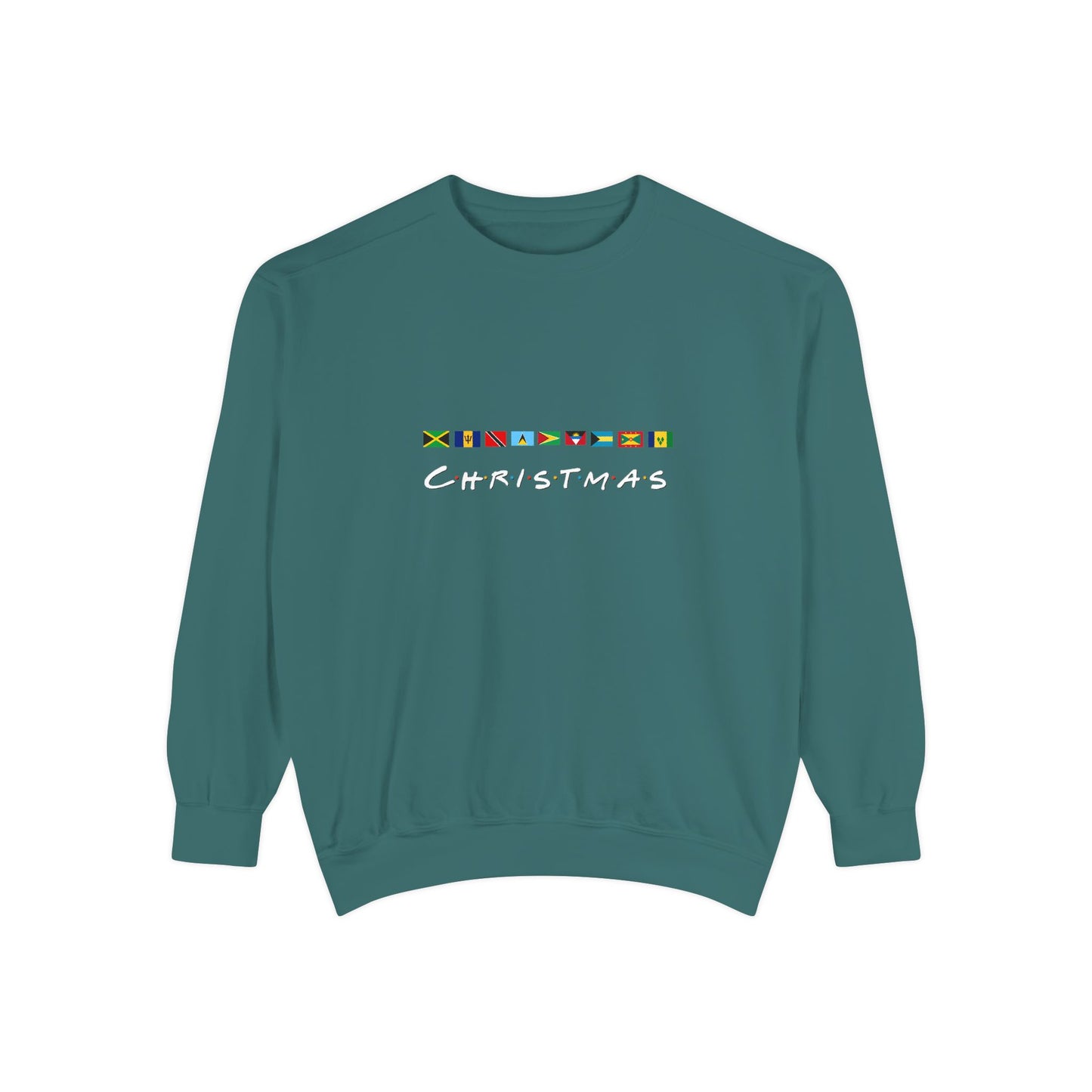 Christmas Caribbean Flags Friends TV Show Font Sweatshirt | Men's And Women's