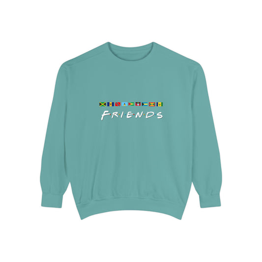 Friends TV Show Font  Caribbean Flags  Sweatshirt | Men's And Women's