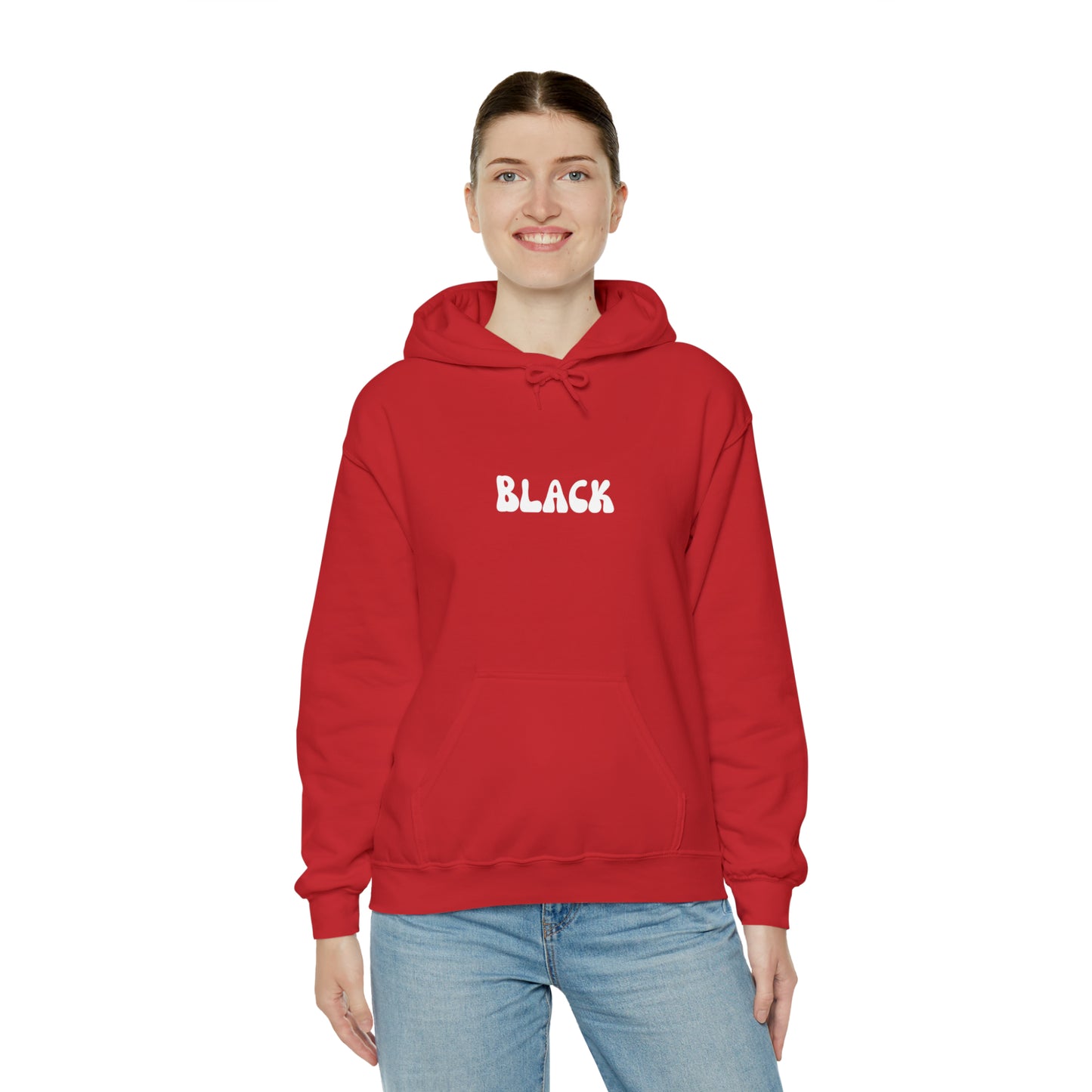 Black Design Hoodie | Funny Unisex Heavy Blend Hooded Sweatshirt