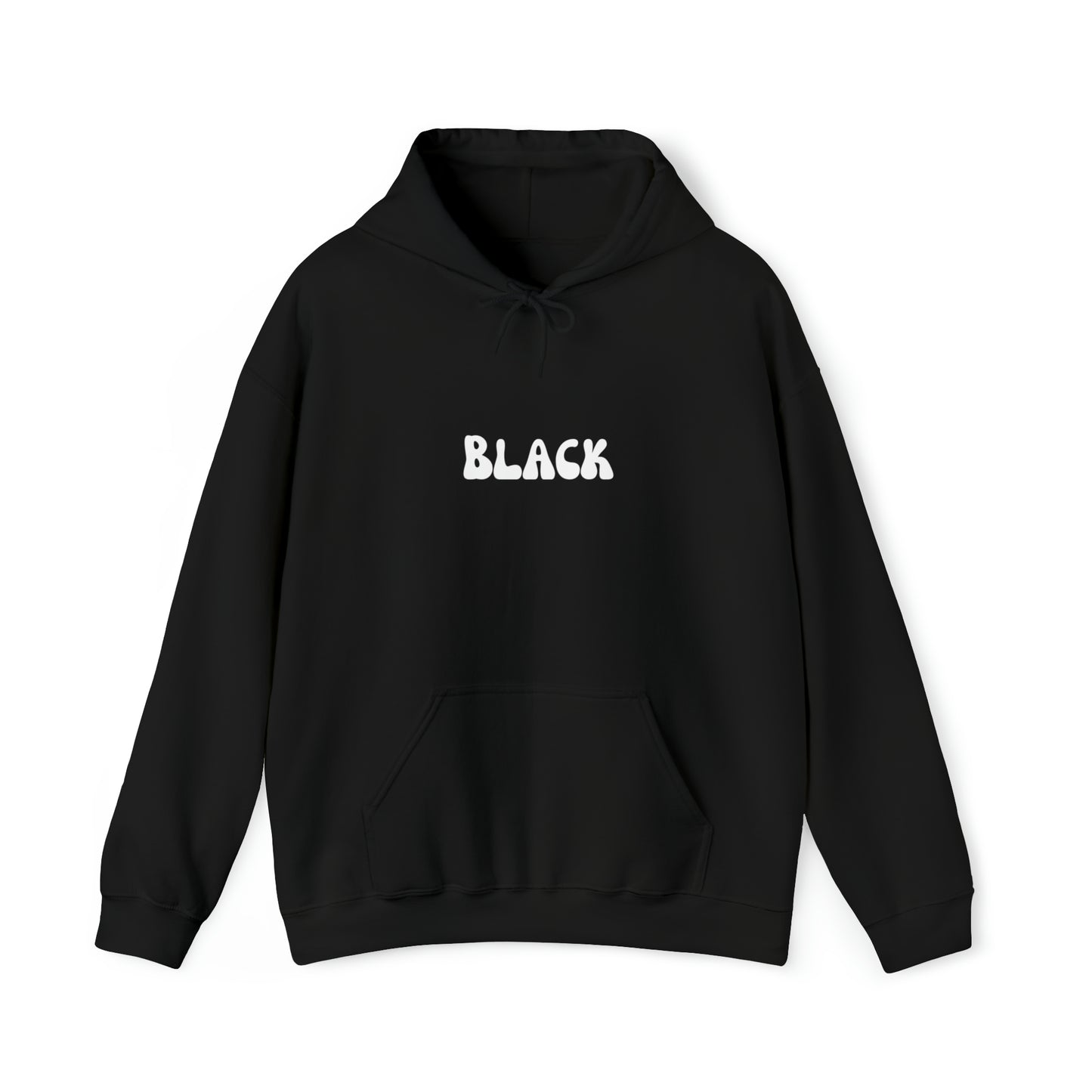 Black Design Hoodie | Funny Unisex Heavy Blend Hooded Sweatshirt