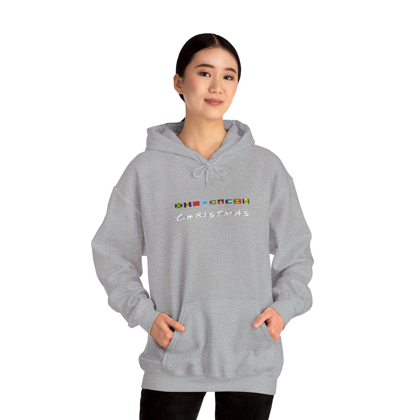 Christmas Caribbean Flags Friends TV Show Font Hoodie | Women and Men