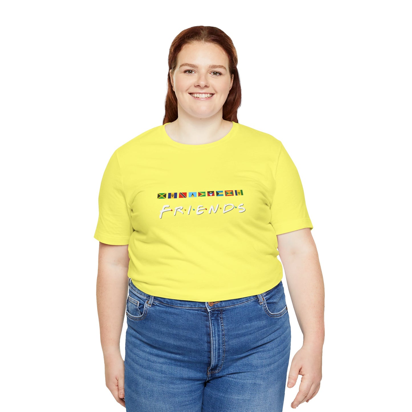 Friends TV Show Font Caribbean Flags T-Shirt | Men's And Women's