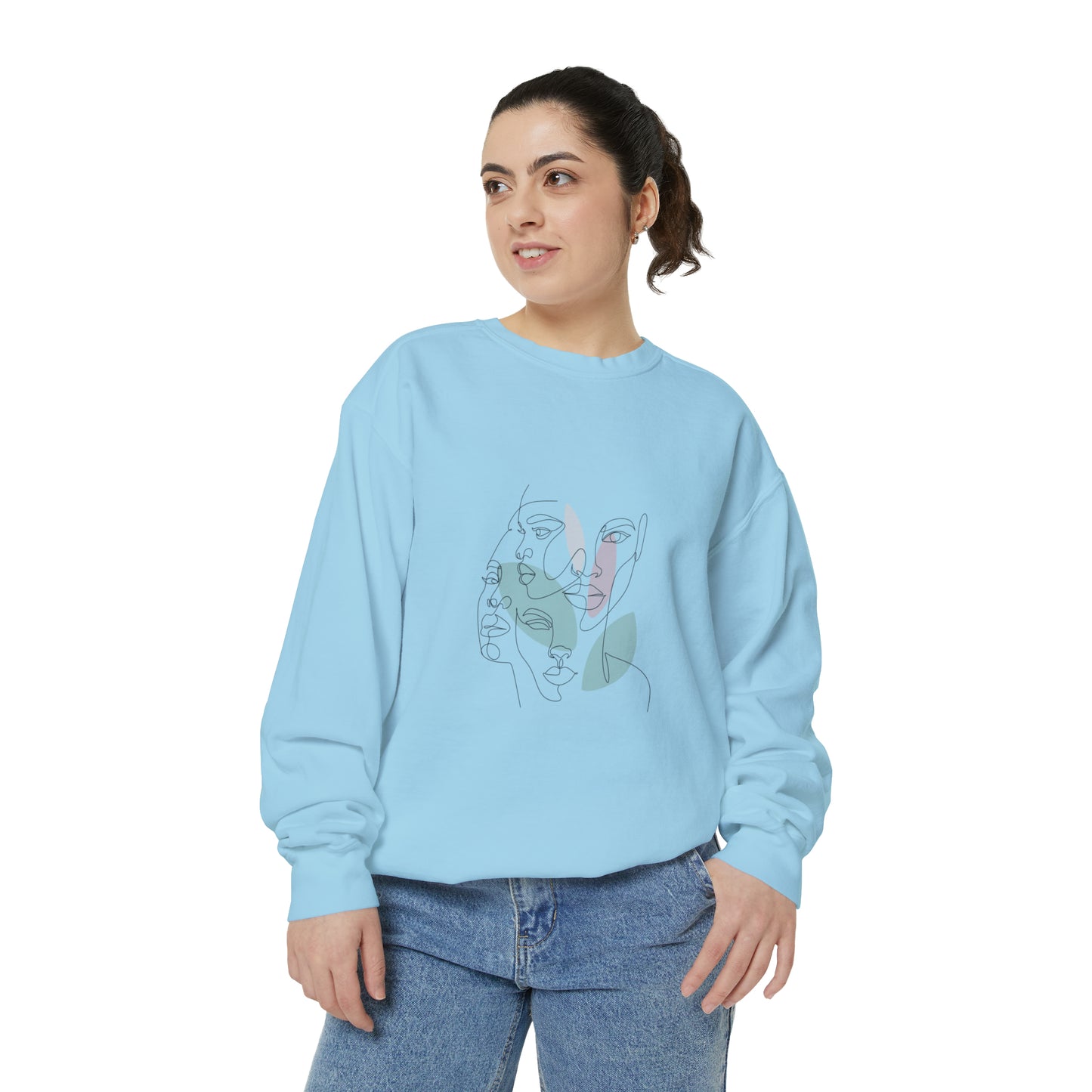 Abstract Art Faces Sweatshirt | Funny Unisex