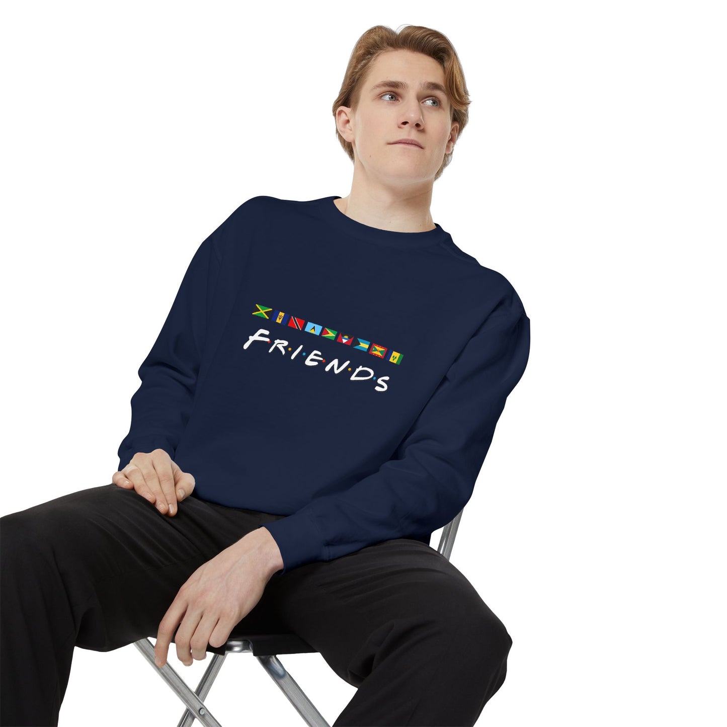 Friends TV Show Font  Caribbean Flags  Sweatshirt | Men's And Women's