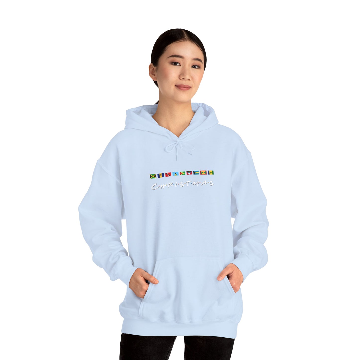 Christmas Caribbean Flags Friends TV Show Font Hoodie | Women and Men