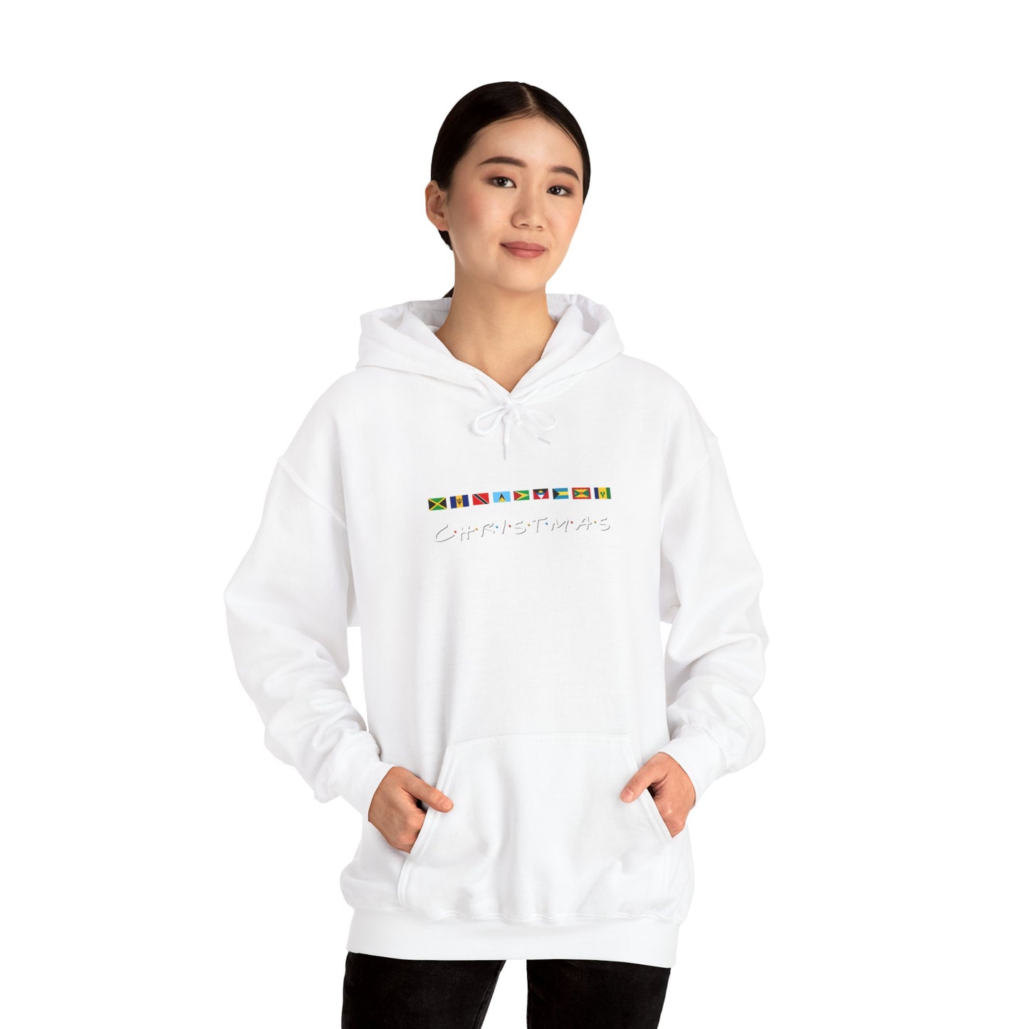 Christmas Caribbean Flags Friends TV Show Font Hoodie | Women and Men