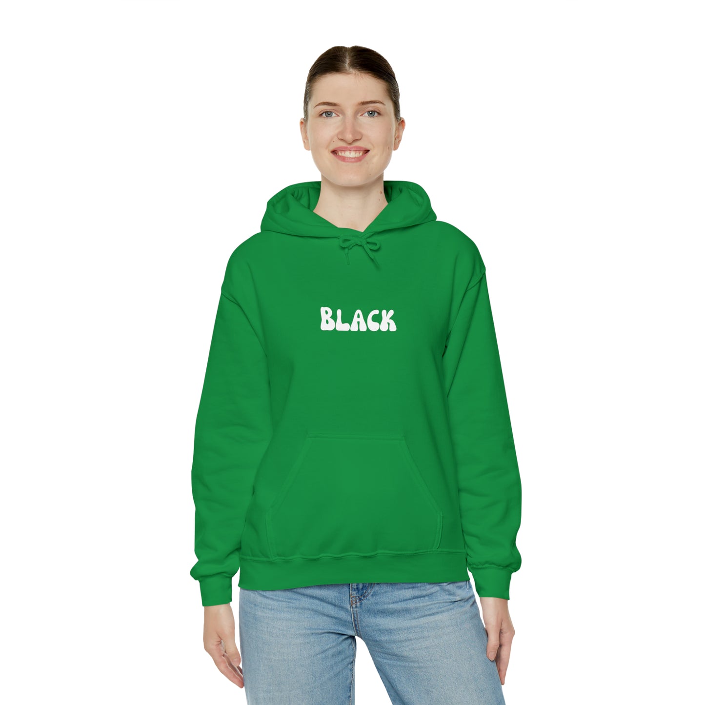 Black Design Hoodie | Funny Unisex Heavy Blend Hooded Sweatshirt