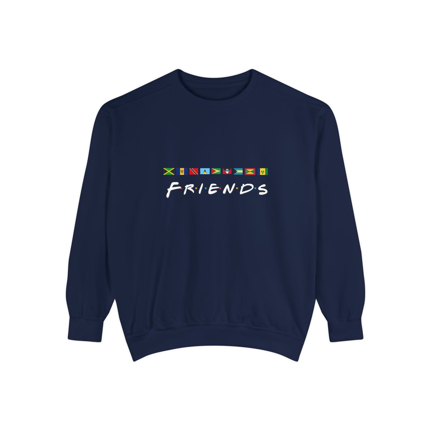 Friends TV Show Font  Caribbean Flags  Sweatshirt | Men's And Women's