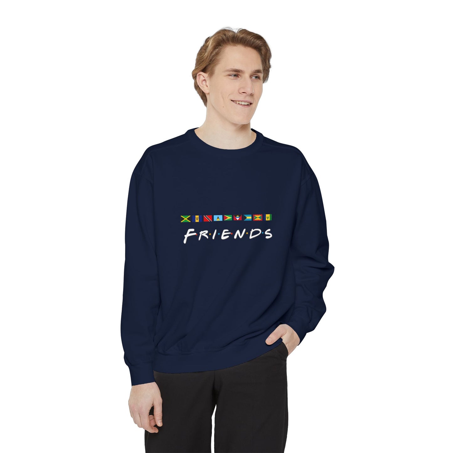 Friends TV Show Font  Caribbean Flags  Sweatshirt | Men's And Women's