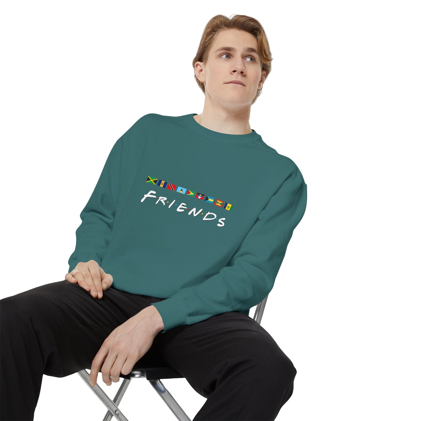 Friends TV Show Font  Caribbean Flags  Sweatshirt | Men's And Women's