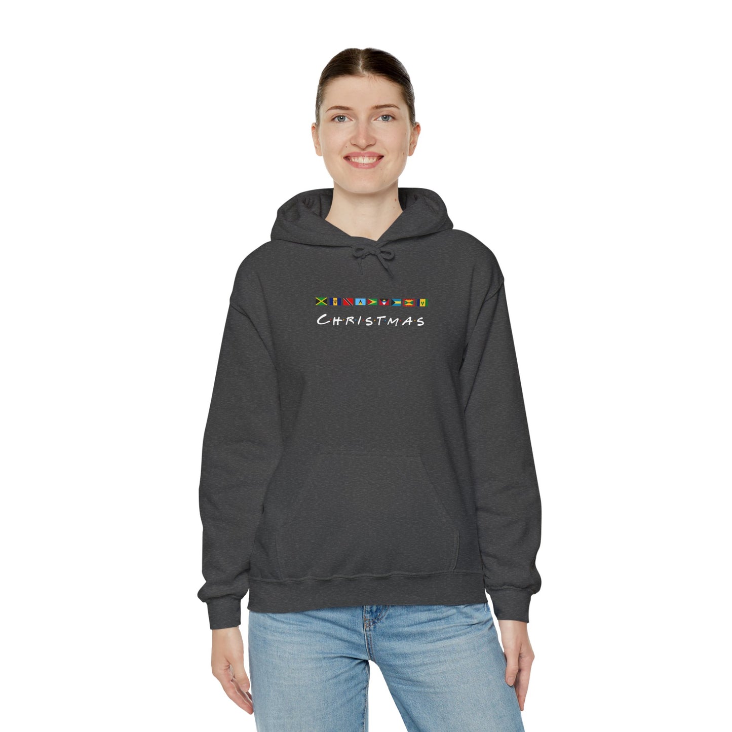 Christmas Caribbean Flags Friends TV Show Font Hoodie | Women and Men