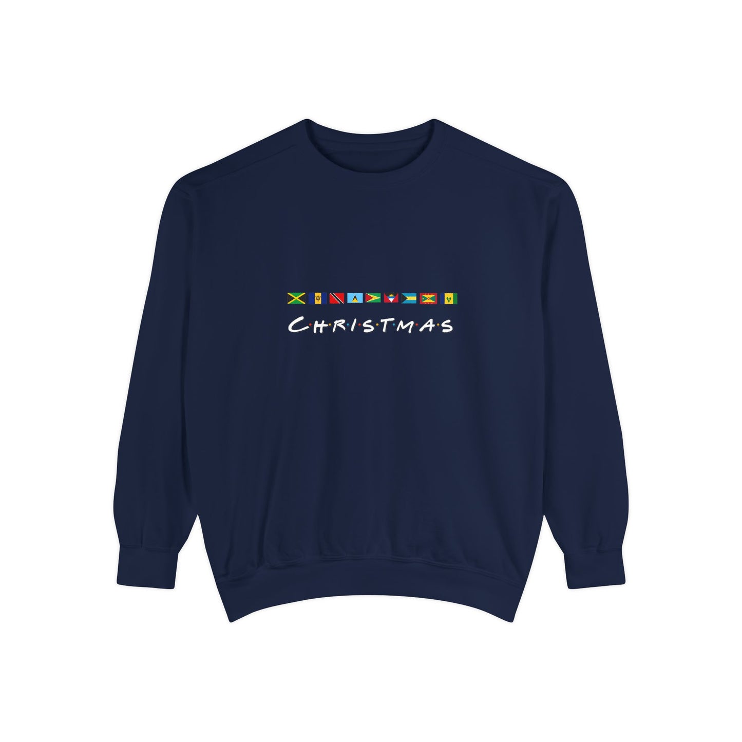 Christmas Caribbean Flags Friends TV Show Font Sweatshirt | Men's And Women's