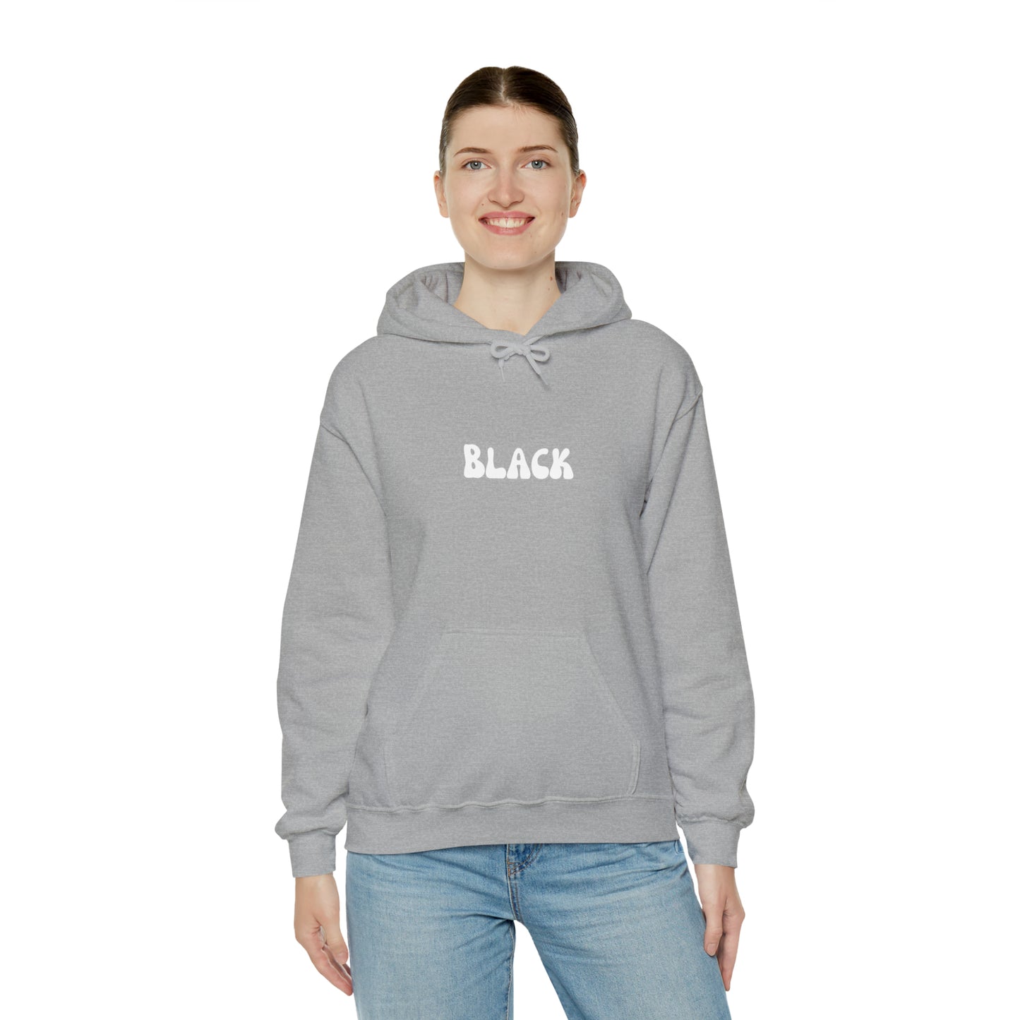 Black Design Hoodie | Funny Unisex Heavy Blend Hooded Sweatshirt