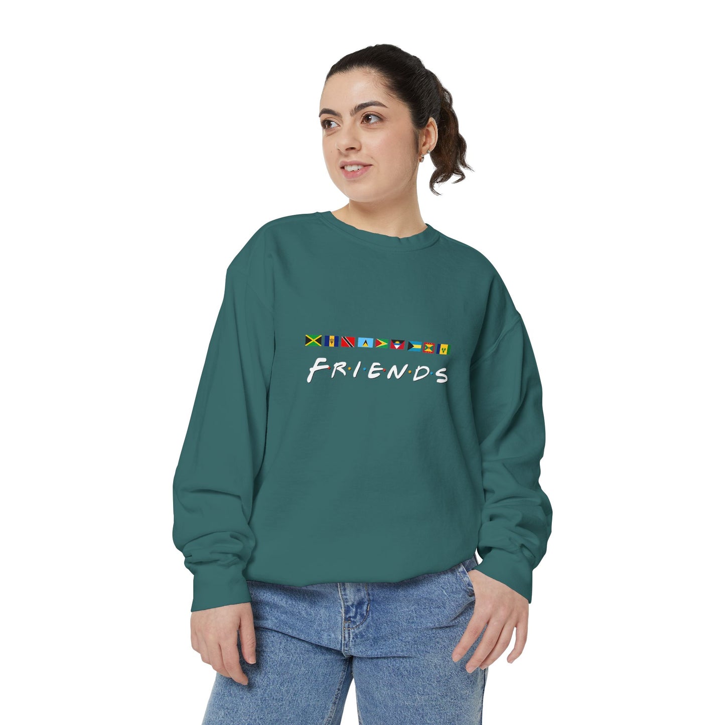 Friends TV Show Font  Caribbean Flags  Sweatshirt | Men's And Women's