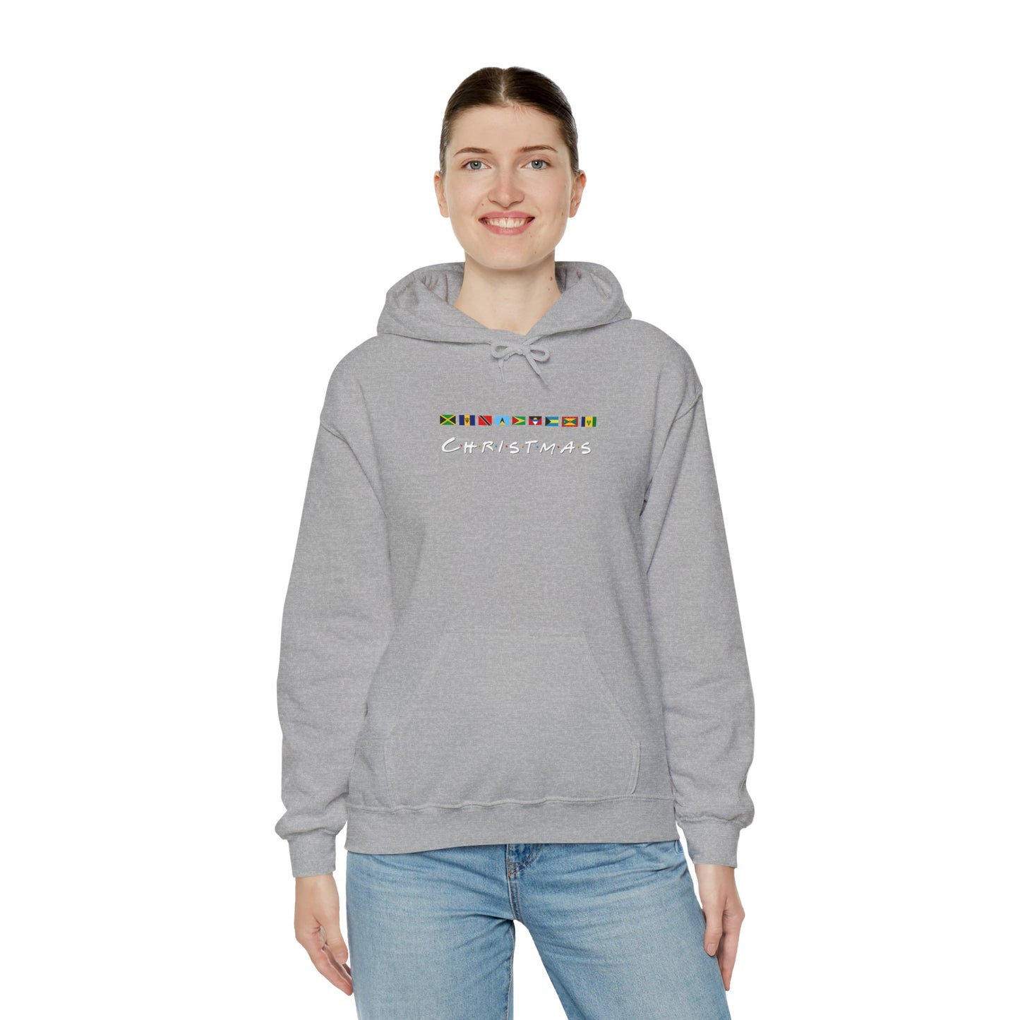 Christmas Caribbean Flags Friends TV Show Font Hoodie | Women and Men