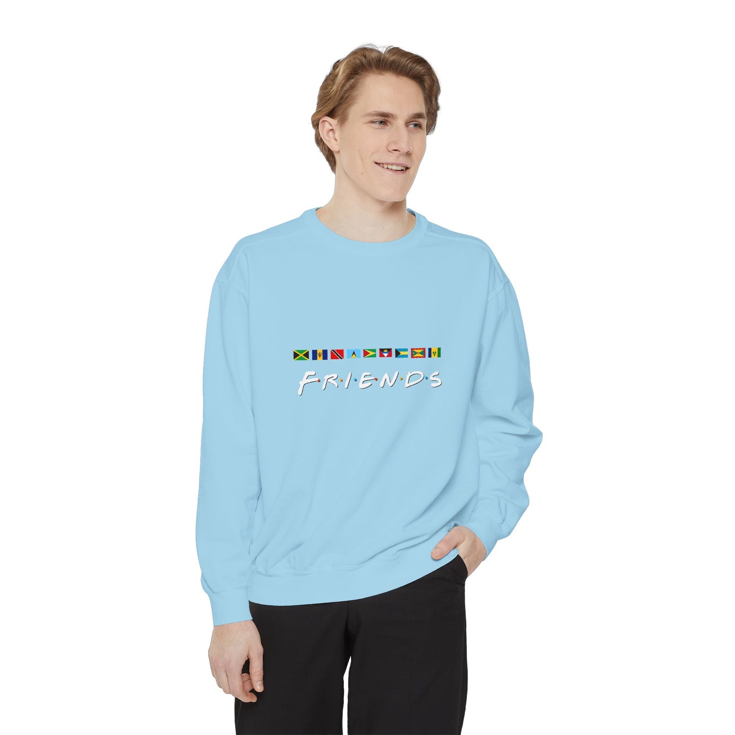 Friends TV Show Font  Caribbean Flags  Sweatshirt | Men's And Women's