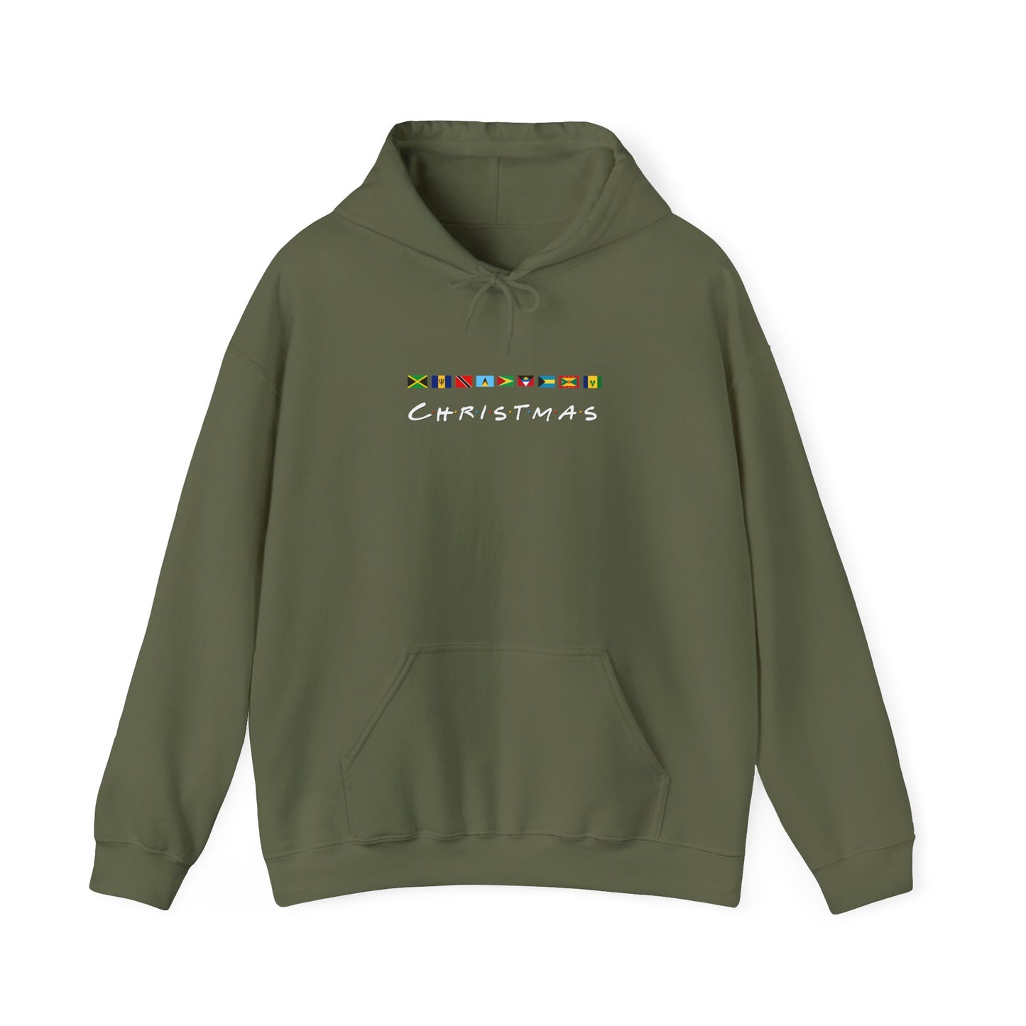 Christmas Caribbean Flags Friends TV Show Font Hoodie | Women and Men