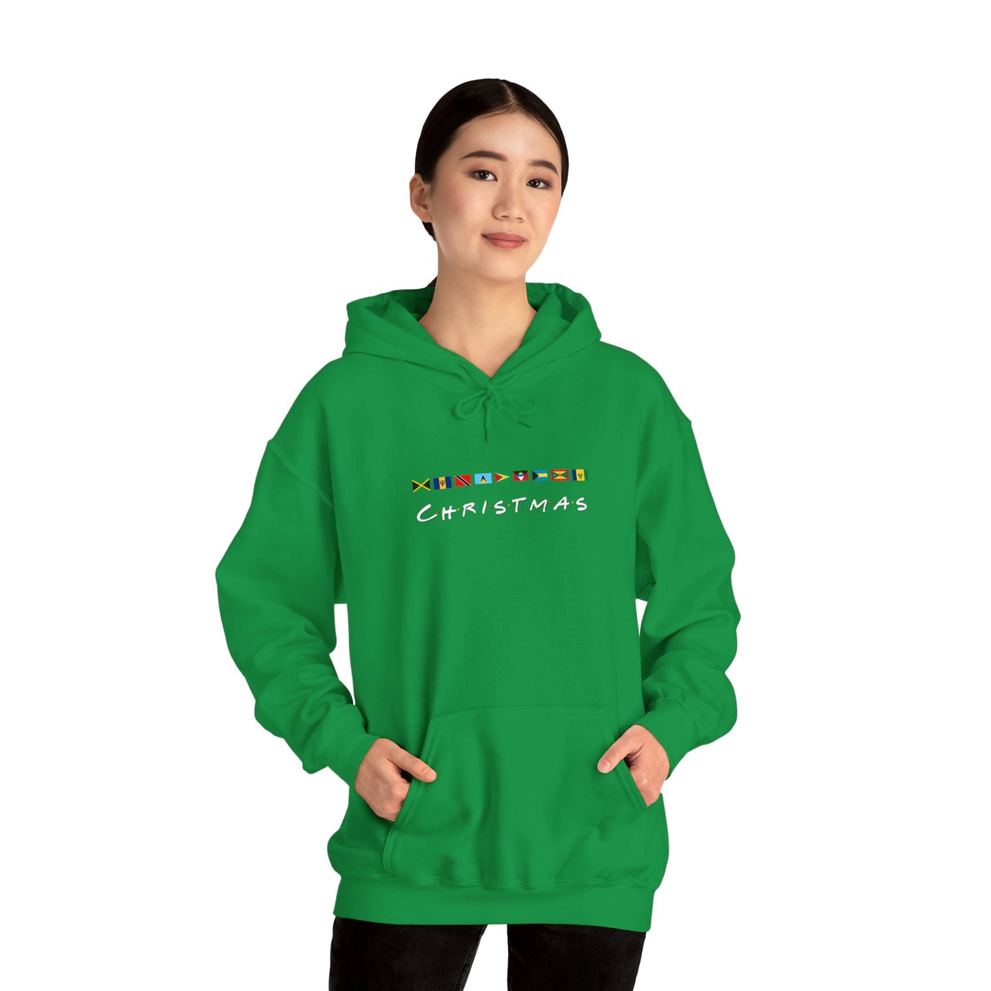 Christmas Caribbean Flags Friends TV Show Font Hoodie | Women and Men