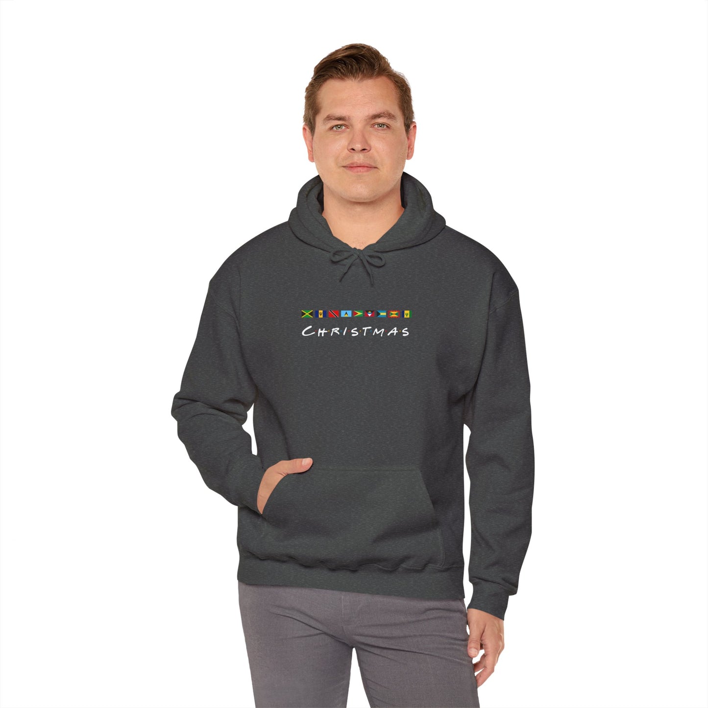 Christmas Caribbean Flags Friends TV Show Font Hoodie | Women and Men