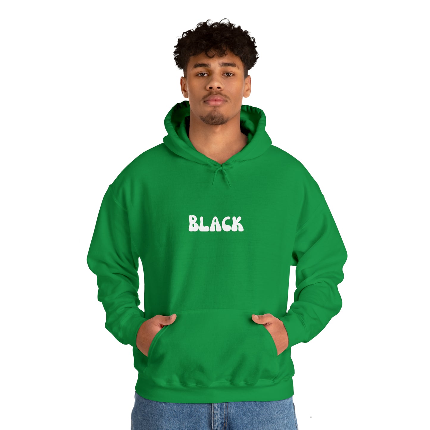 Black Design Hoodie | Funny Unisex Heavy Blend Hooded Sweatshirt