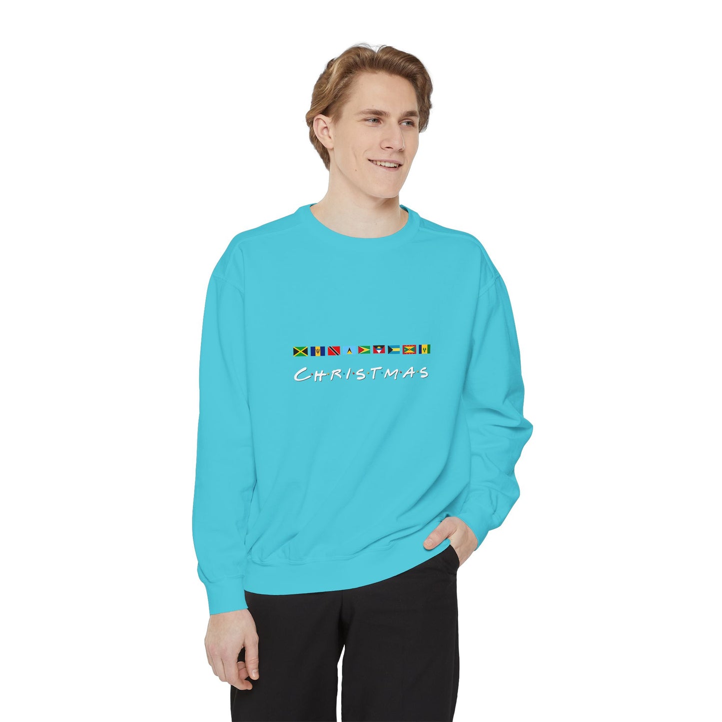 Christmas Caribbean Flags Friends TV Show Font Sweatshirt | Men's And Women's