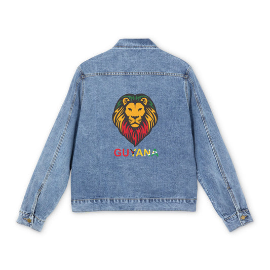 Guyana Rastafarian Lion | Men's Denim Jacket