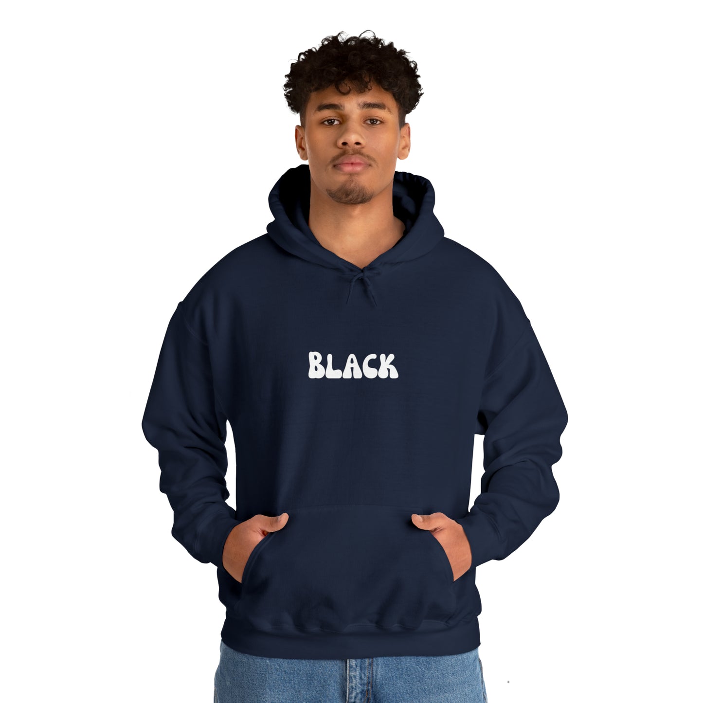 Black Design Hoodie | Funny Unisex Heavy Blend Hooded Sweatshirt