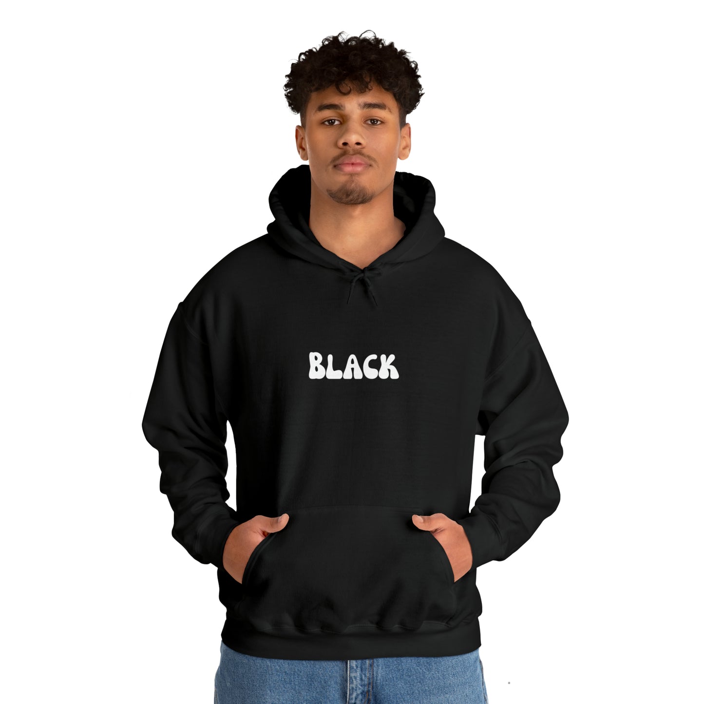 Black Design Hoodie | Funny Unisex Heavy Blend Hooded Sweatshirt