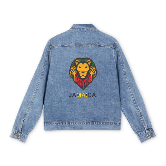 Jamaica Rastafarian Lion | Men's Denim Jacket