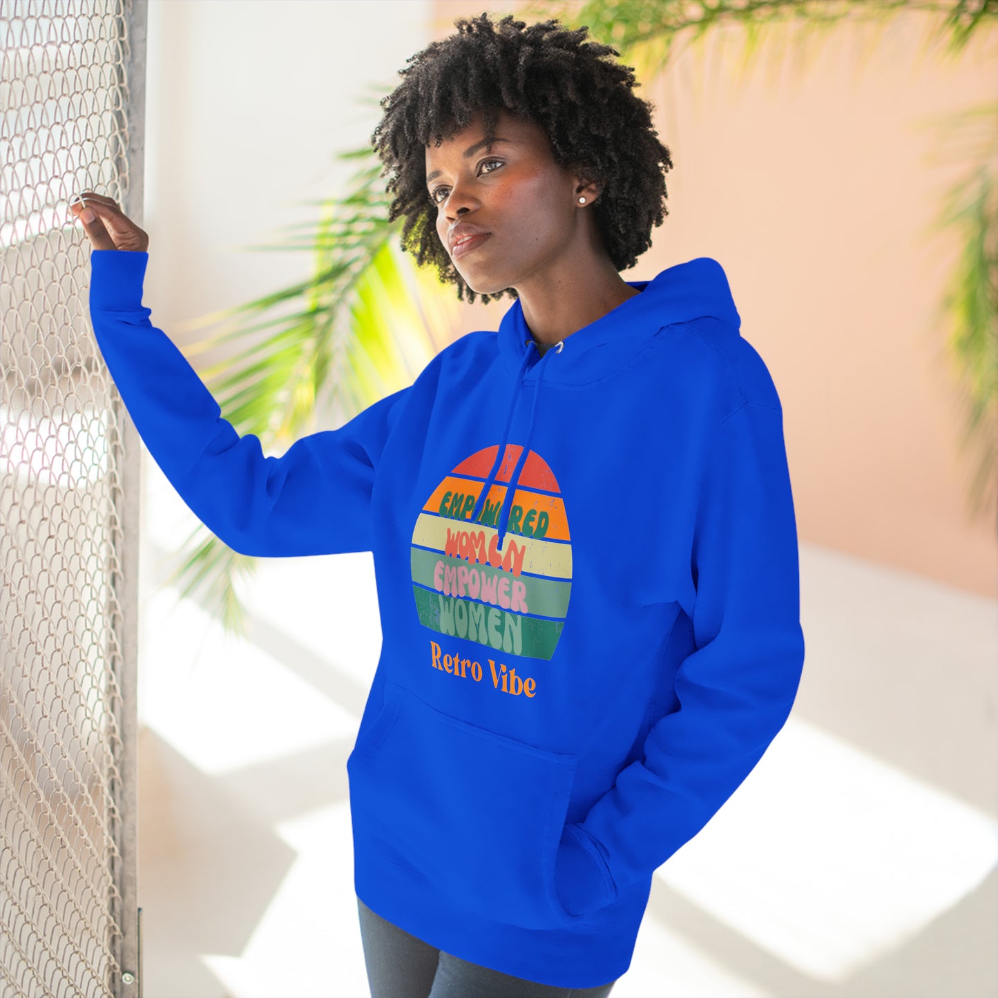 Empowered Women Empower Women Retro Vibe Hoodie  | Funny Unisex Premium Pullover Hoodie