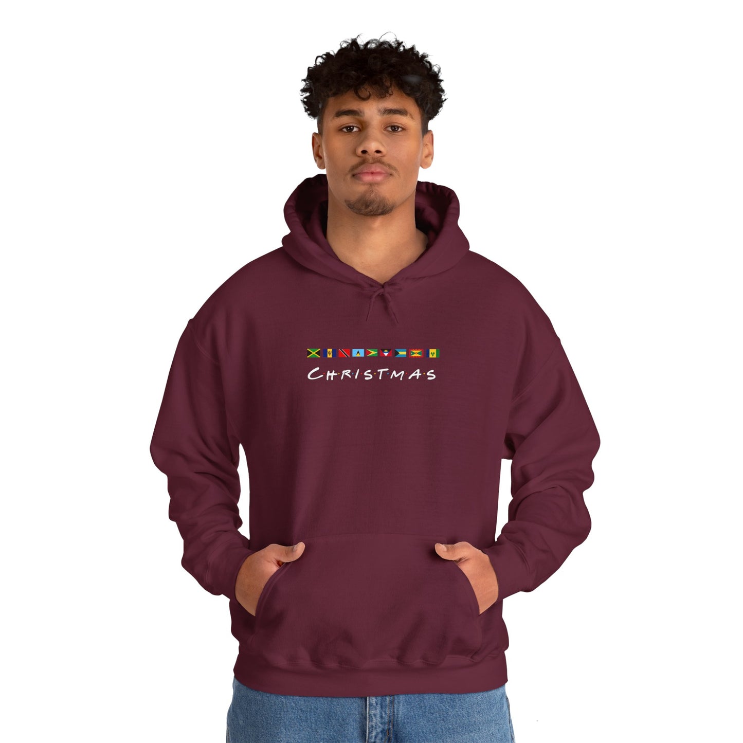 Christmas Caribbean Flags Friends TV Show Font Hoodie | Women and Men