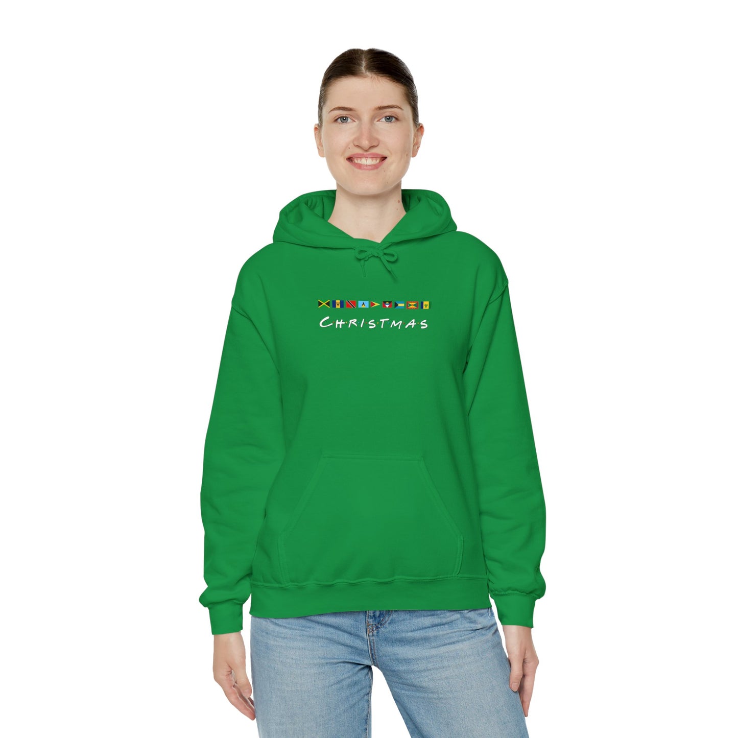 Christmas Caribbean Flags Friends TV Show Font Hoodie | Women and Men