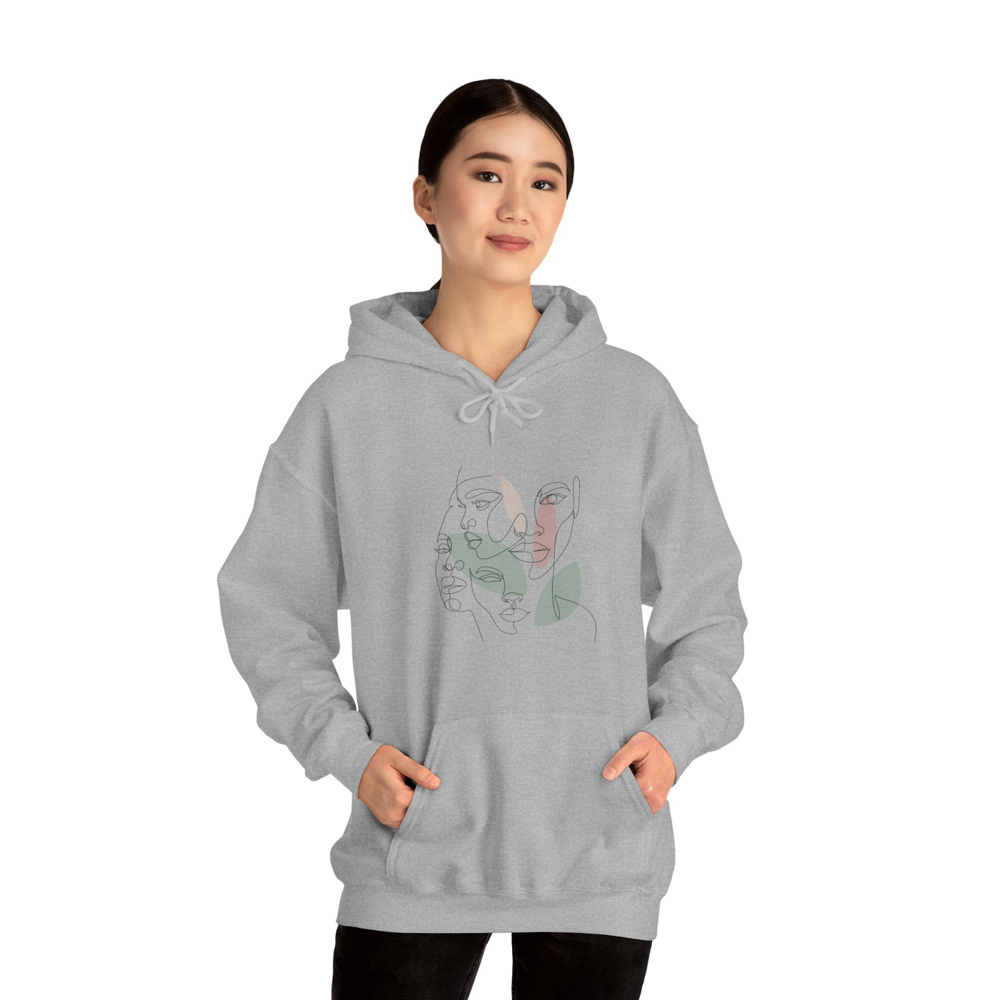 Abstract Art Faces Hoodie | Funny Unisex