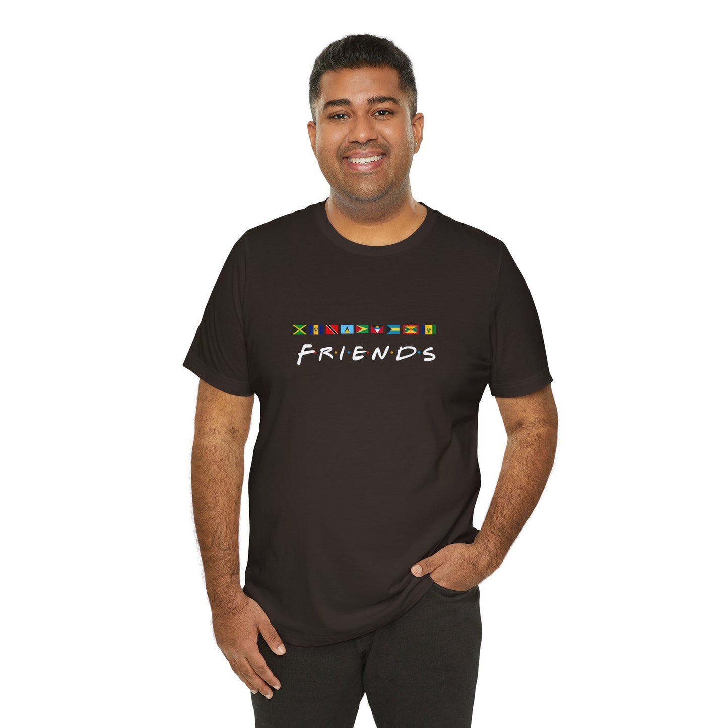 Friends TV Show Font Caribbean Flags T-Shirt | Men's And Women's