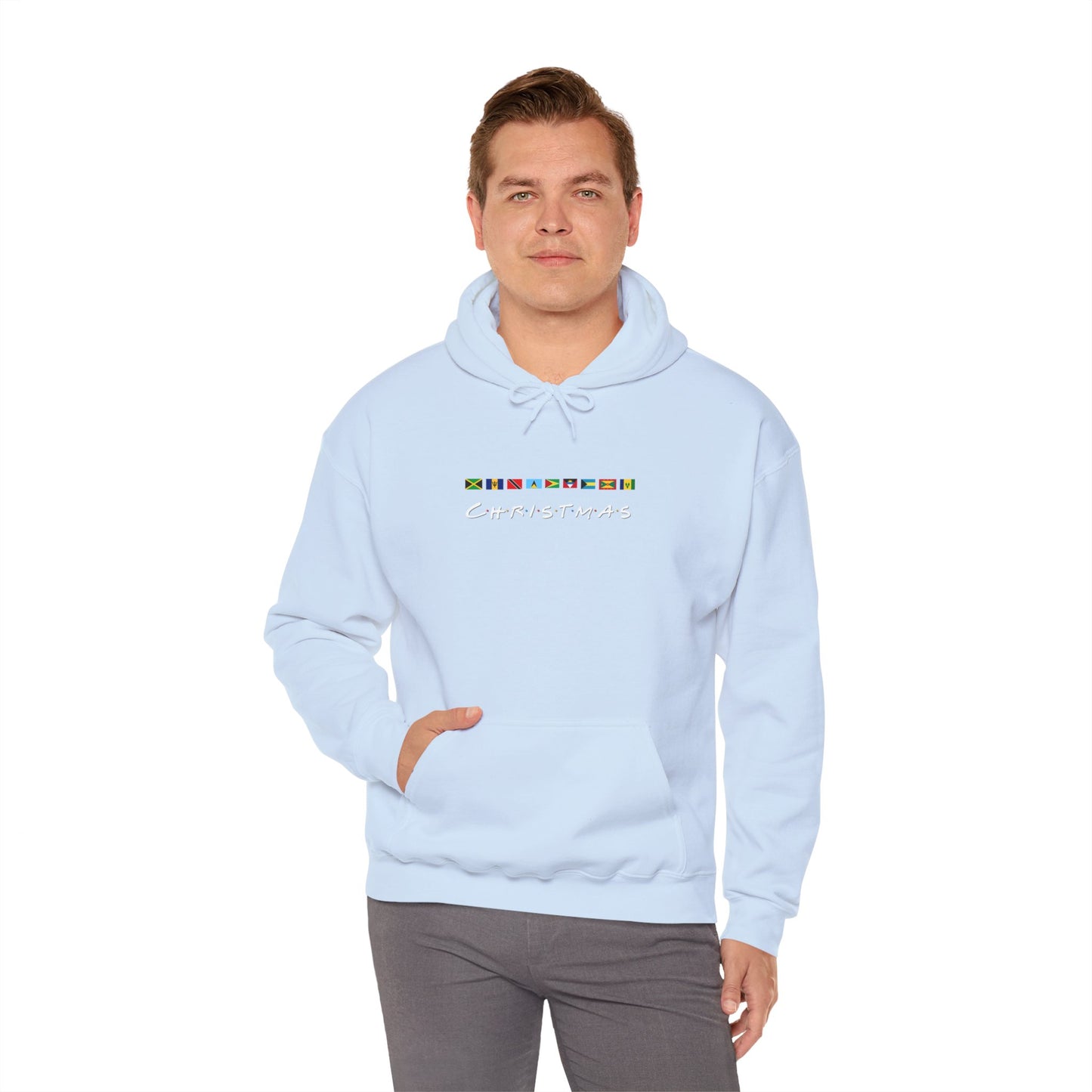 Christmas Caribbean Flags Friends TV Show Font Hoodie | Women and Men